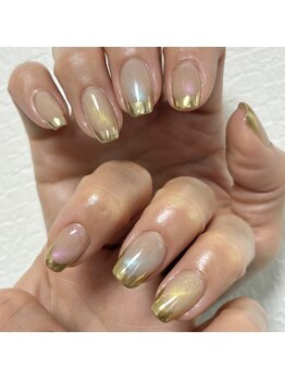 シードットネイル(Cee.nail)/ミラーフレンチ×マグネット