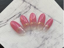 ネイルカフェ マキアート(nail cafe Maki art)/【ワンカラー+中間ホロ】