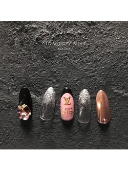 サロンストロベリームーン(Salon Strawberry Moon)/定額ビジューネイル☆¥8980