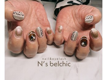 エヌズ ベルシック(N's belchic)/ヒョウ柄ネイル