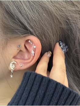 リハーツ(RE;heartz)の写真/【耳つぼ×頭蓋骨ケア】ドライヘッドスパ付★耳つぼジュエリー両耳14個まで◎お顔のスッキリ感＆快眠を