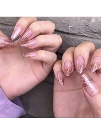 シンプルラメグラデーション