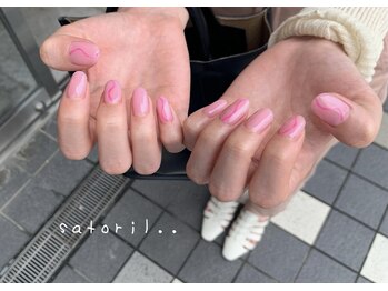 サトリネイルルーム 西宮北口(satori nail room)/うねうねpink