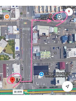 サロン アールフジ(SALON R fuji)/駐車場からサロンへの道順です♪