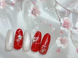 お着物にも♪手書きフラワー