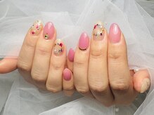 ローザネイル(Rosa Nail)/春満開押し花アート