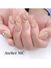 アトリエ エムシー 新富町(Atelier MC)/ワンカラー+ストーンアート