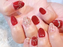 ムーピーネイル(moopy nail)/◯tweed＆ribbon ¥7600