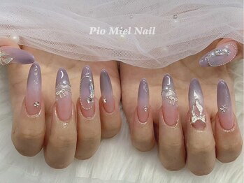 ピオミエルネイル 新宿(pio miel nail)/ふんわりラベンダーの大人グラデ