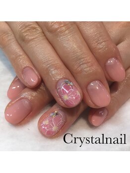クリスタルネイル ボンベルタ橘店(CRYSTAL NAIL)/フラワーネイル