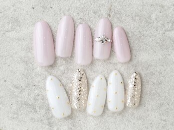 アローナ ネイル(Arona nail)の写真/【西梅田・梅田】高いデザイン力と提案力で気分の上がるお手元に♪お仕事上、派手にできない方にも◎
