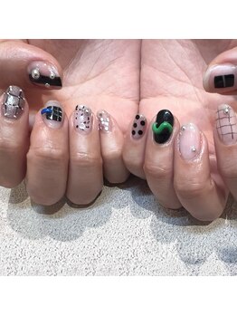 アース 豊橋店(HAIR & MAKE EARTH)/モノトーンニュアンスネイル