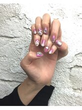 プライズアイリス アイラッシュ 池袋東口店(prize Iris eyelash)/ピンクミラーネイル