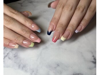 ネイル キュア NAIL CURE/カラフルフレンチ