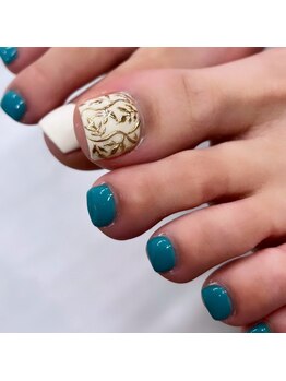 ネイルクイーン(Nail Queen)/フット親指アート¥6900♪