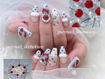 春ネイル☆さくらんぼネイル♪