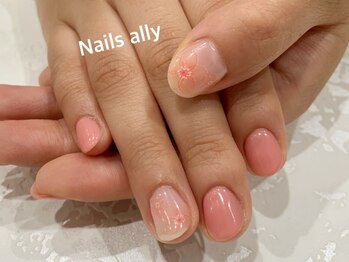 ネイルズアリー 立川店(Nails ally)/桜ネイル×シアーカラー