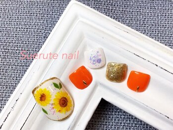 スエルテ ネイルサロン 北千住店/ひまわりネイル 定額¥9000