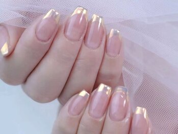 クイーンネイル 新宿(Queen nail)/ミラーフレンチ