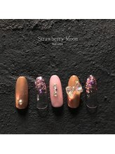 サロンストロベリームーン(Salon Strawberry Moon)/定額ビジューネイル☆￥8980