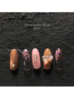 サロンストロベリームーン(Salon Strawberry Moon)/定額ビジューネイル☆¥8980
