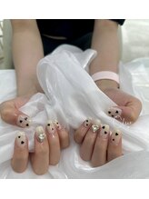 クリア(Clear)/乳白黒ハート