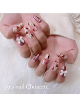 ユーズネイル シュエット(yu’s nail Chouette)/チェック×リボンネイル