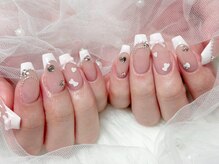 ロワ バイ ジョアアンジェ(Roi by joieange)/フレンチネイル　リボンネイル