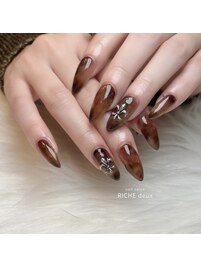 大人べっ甲ネイル♪