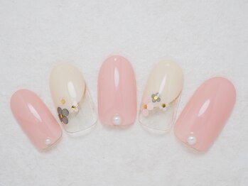 シックネイル(CHIC nail)/春色パステルフラワー