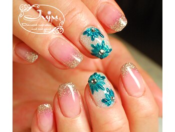 ジュジュ(Juju)/ぷっくりつやつや雪の結晶ネイル