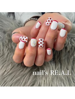 ネイルズリアル 倉敷(nail's RE.A.L)/バレンタインネイル