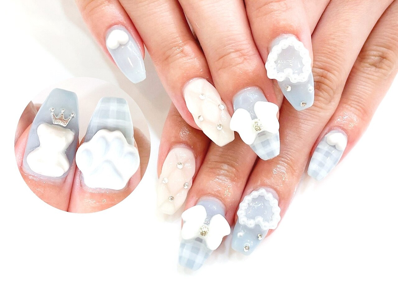 商品説明必読!!大きめくまさん ネイルパーツ 5個 商品説明必読!!大きめくまさん ネイルパーツ 5個 ネイルパーツ クリア