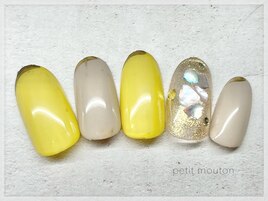 【シェル×ラメ×イエロー】