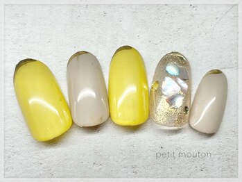 プチムトン 鶯谷店(petit mouton)/【シェル×ラメ×イエロー】