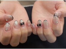 ルビーズネイルサロン(Ruby's nail salon)/ワマグネットグラ細かいフレンチ
