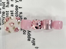 ジェミーネイル エビス(Jemiy nail ebisu)/花柄ガーリーピンク10480yen