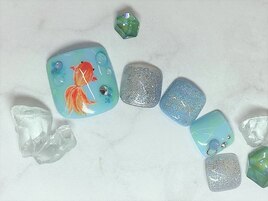 金魚　夏　ユニコーンマグネット