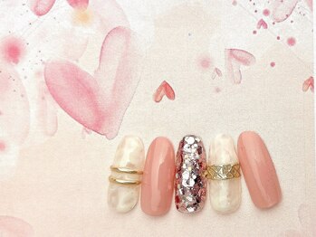 ネイルサロン&スクール ジーナ(GINA)/ピンク×きらきらホログラム