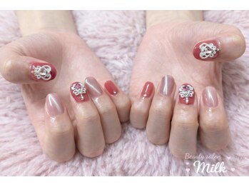 完全個室プライベートサロン【ビューティサロンミルク】パラジェル・フィルインOK♪/ハート姫ネイル