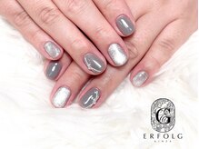エアフォルクギンザ 横浜店(ERFOLG GINZA)/グレー×水引ネイル