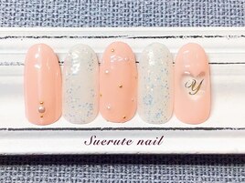 くり抜きイニシャルネイル ¥8000
