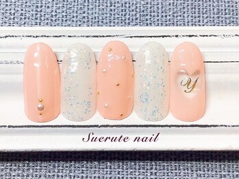 くり抜きイニシャルネイル ¥8000