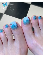 モルフォ 千駄ヶ谷(Morpho)/クリームソーダフットネイル