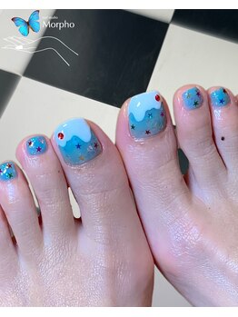 モルフォ 千駄ヶ谷(Morpho)/クリームソーダフットネイル