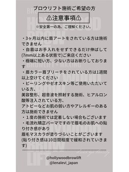 ルークアイビューティ(Luke eye beauty)/《注意事項》アイブロウ