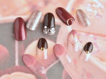 ア ネイル(A nail)/上品マット☆ハート【つけ放題】