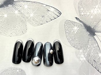 ネイルサロン&スクール ジーナ(GINA)/ブラック×シルバー