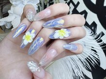 ネイルプリンセス(Nail Princess)/ハイビスカスネイル