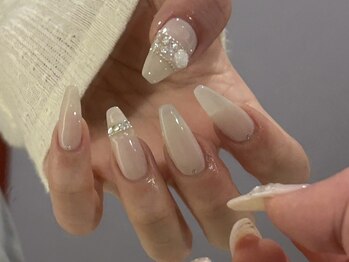 ネイルメゾン 渋谷店(NAIL MAISON)の写真/【6980円～ワンホンデザインコース】可愛いリボンパーツなどワンホン系の定額コース☆［渋谷]